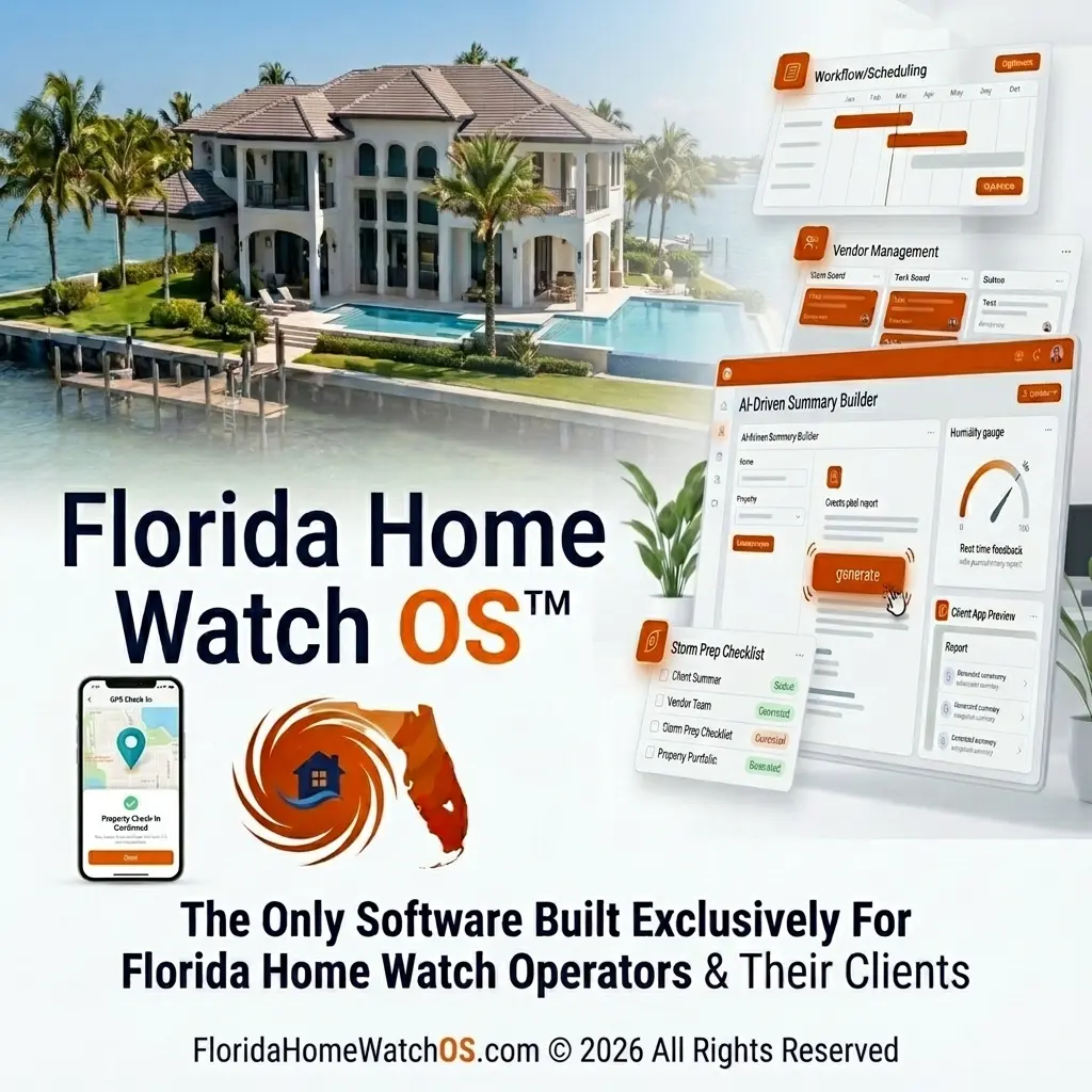 Florida Home Watch OS — all-in-one software for Florida Home Watch Operators