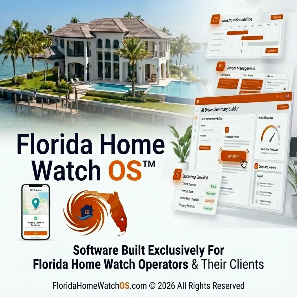 Florida Home Watch OS — all-in-one software for Florida Home Watch Operators